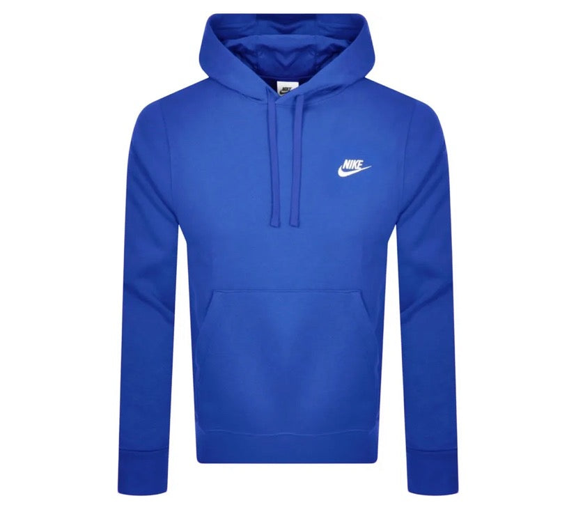 Nike club hoodie blue