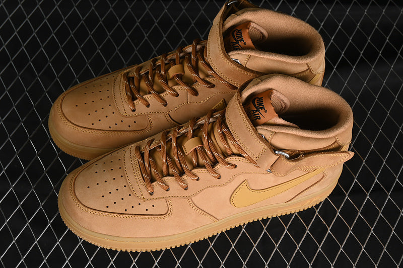 AIR FORCE 1 07 MID FLAX/GUM LIGHT BROWN/BLACK/WHEAT
