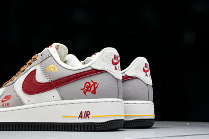 Nike Air Force 1 LOW WHITE/GRE/RED/GOLD