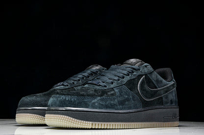 Nike Air Force 1 Low BLACK SUEDE GLOW-IN-THE-DARK
