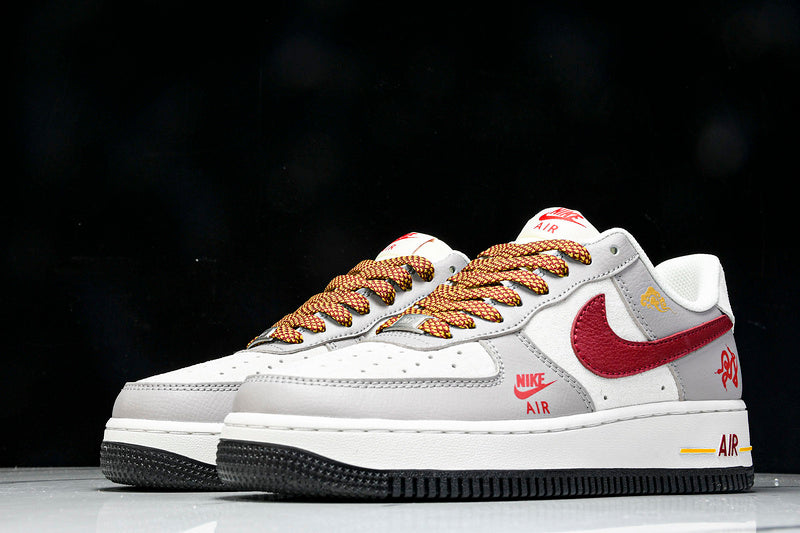 Nike Air Force 1 LOW WHITE/GRE/RED/GOLD
