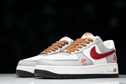 Nike Air Force 1 LOW WHITE/GRE/RED/GOLD