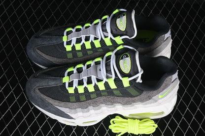 AIR MAX 95 AIR CUSHION SHOES GREY/WHITE/GRASS GREEN/BLACK]