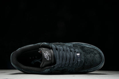 Nike Air Force 1 Low BLACK SUEDE GLOW-IN-THE-DARK