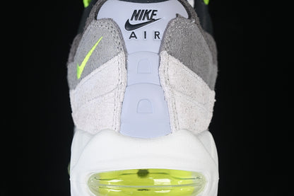 AIR MAX 95 AIR CUSHION SHOES GREY/WHITE/GRASS GREEN/BLACK]