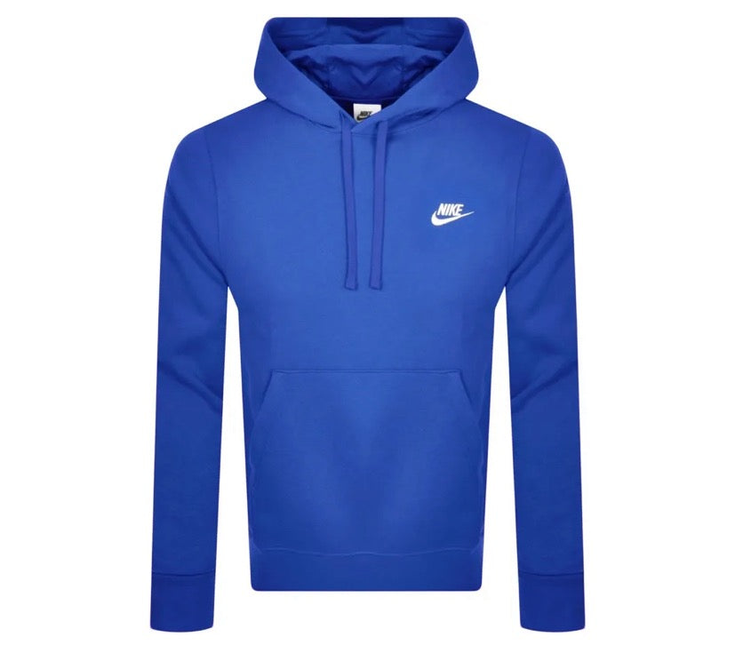 Nike club hoodie blue