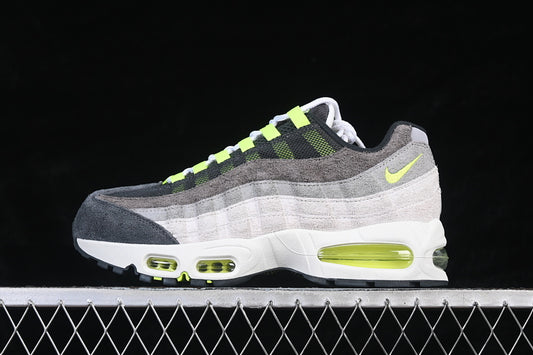 AIR MAX 95 AIR CUSHION SHOES GREY/WHITE/GRASS GREEN/BLACK]