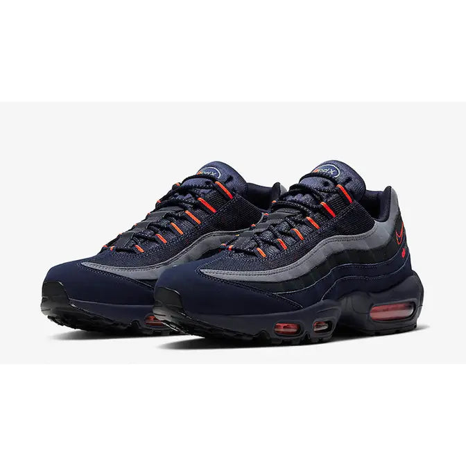 Navy blue red air max 95 on sale