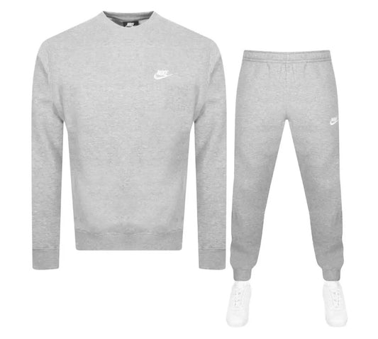 Nike crew neck club tracksuit Grey