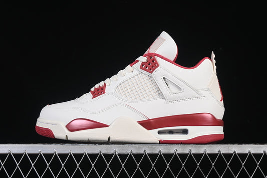 JORDAN 4 RETRO PALE IVORY/SIERRA RED/TOUGH RED