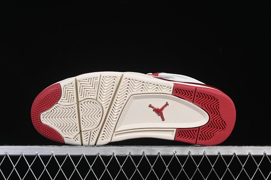JORDAN 4 RETRO PALE IVORY/SIERRA RED/TOUGH RED