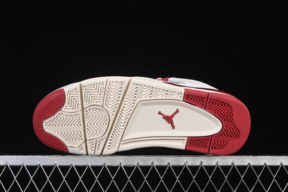 JORDAN 4 RETRO PALE IVORY/SIERRA RED/TOUGH RED