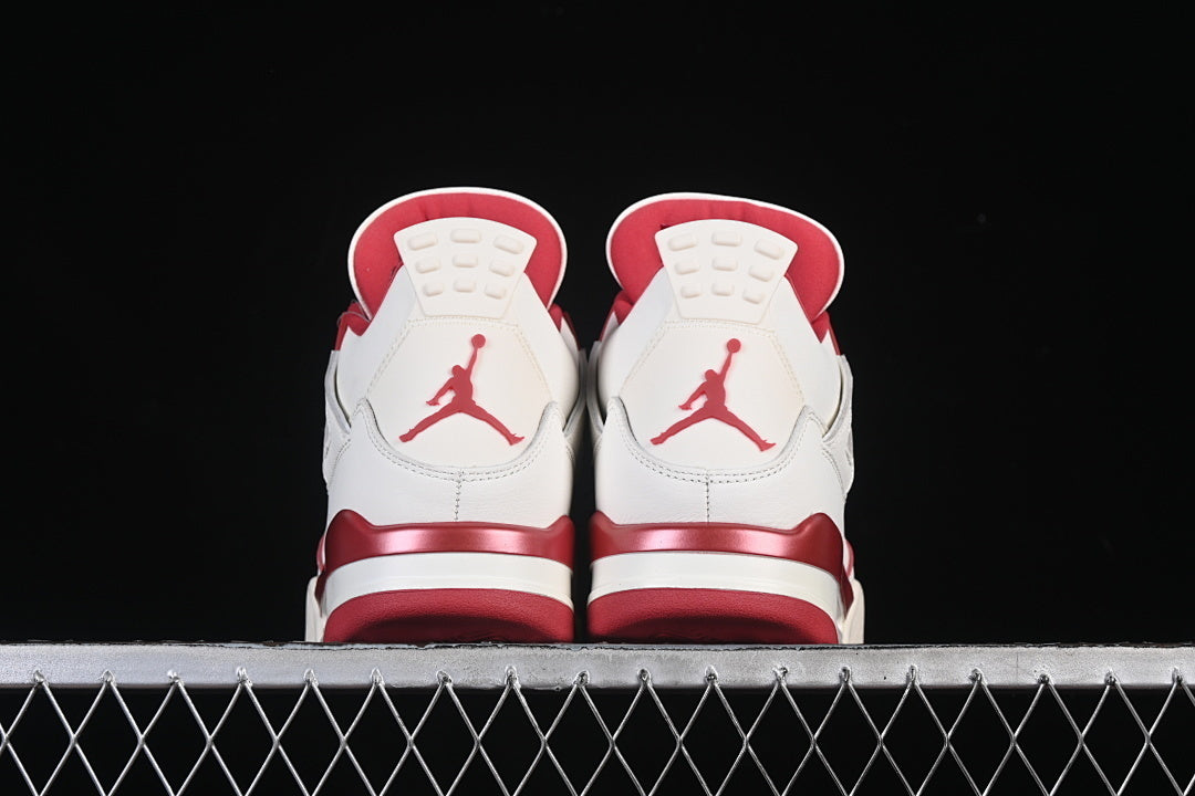 JORDAN 4 RETRO PALE IVORY/SIERRA RED/TOUGH RED