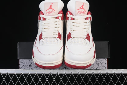 JORDAN 4 RETRO PALE IVORY/SIERRA RED/TOUGH RED