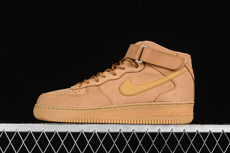 AIR FORCE 1 07 MID FLAX/GUM LIGHT BROWN/BLACK/WHEAT