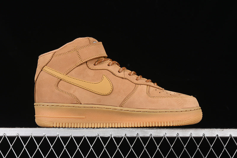 AIR FORCE 1 07 MID FLAX/GUM LIGHT BROWN/BLACK/WHEAT