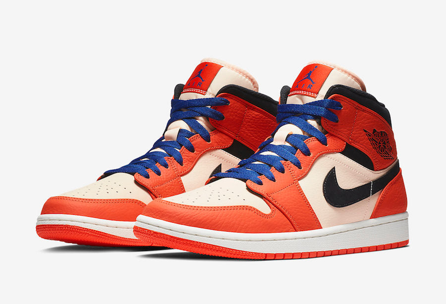 AIR JORDAN 1 MID TEAM ORANGE BLACK