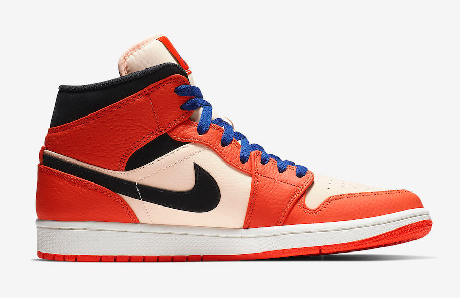 AIR JORDAN 1 MID TEAM ORANGE BLACK