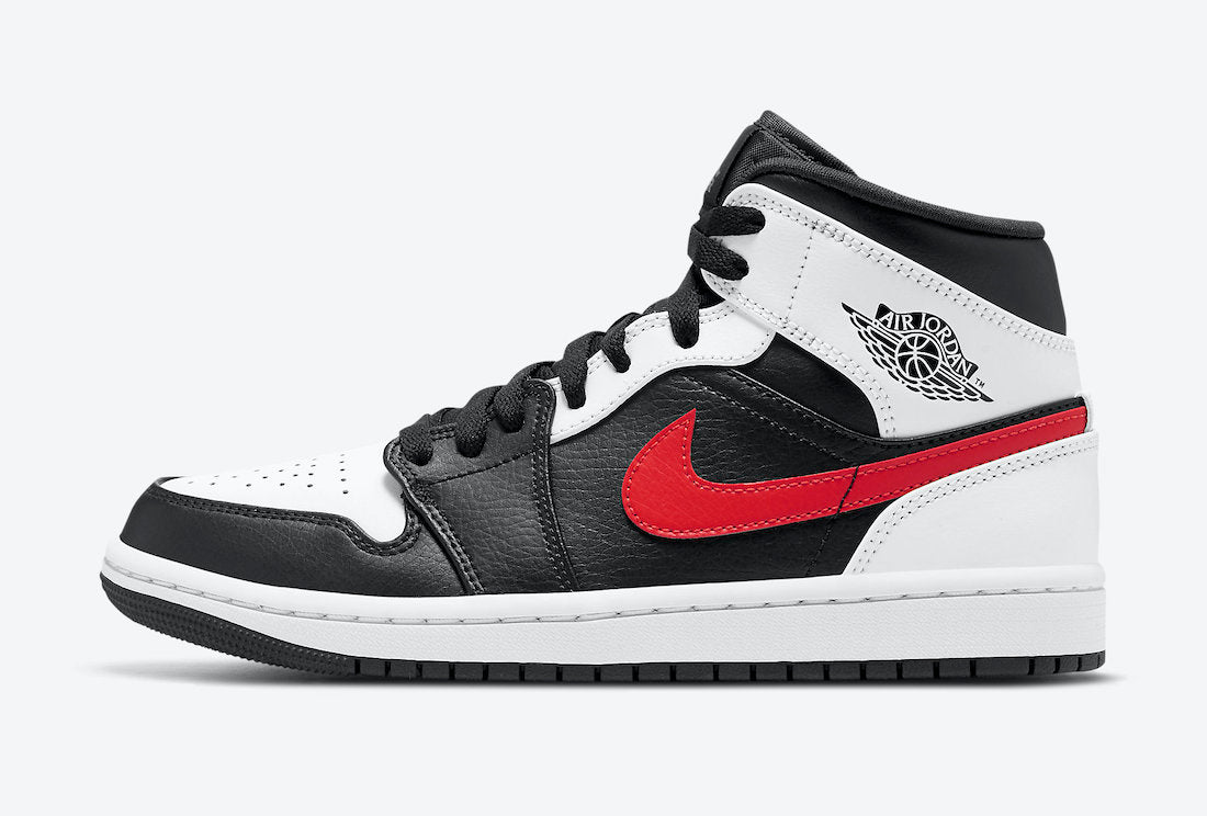 AIR JORDAN 1 MID BLACK CHILE RED WHITE