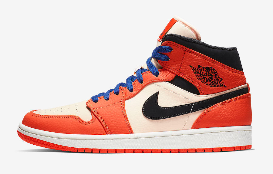 AIR JORDAN 1 MID TEAM ORANGE BLACK