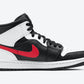 AIR JORDAN 1 MID BLACK CHILE RED WHITE