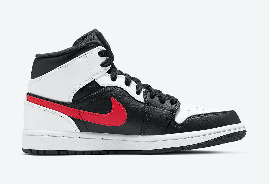 AIR JORDAN 1 MID BLACK CHILE RED WHITE