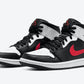 AIR JORDAN 1 MID BLACK CHILE RED WHITE