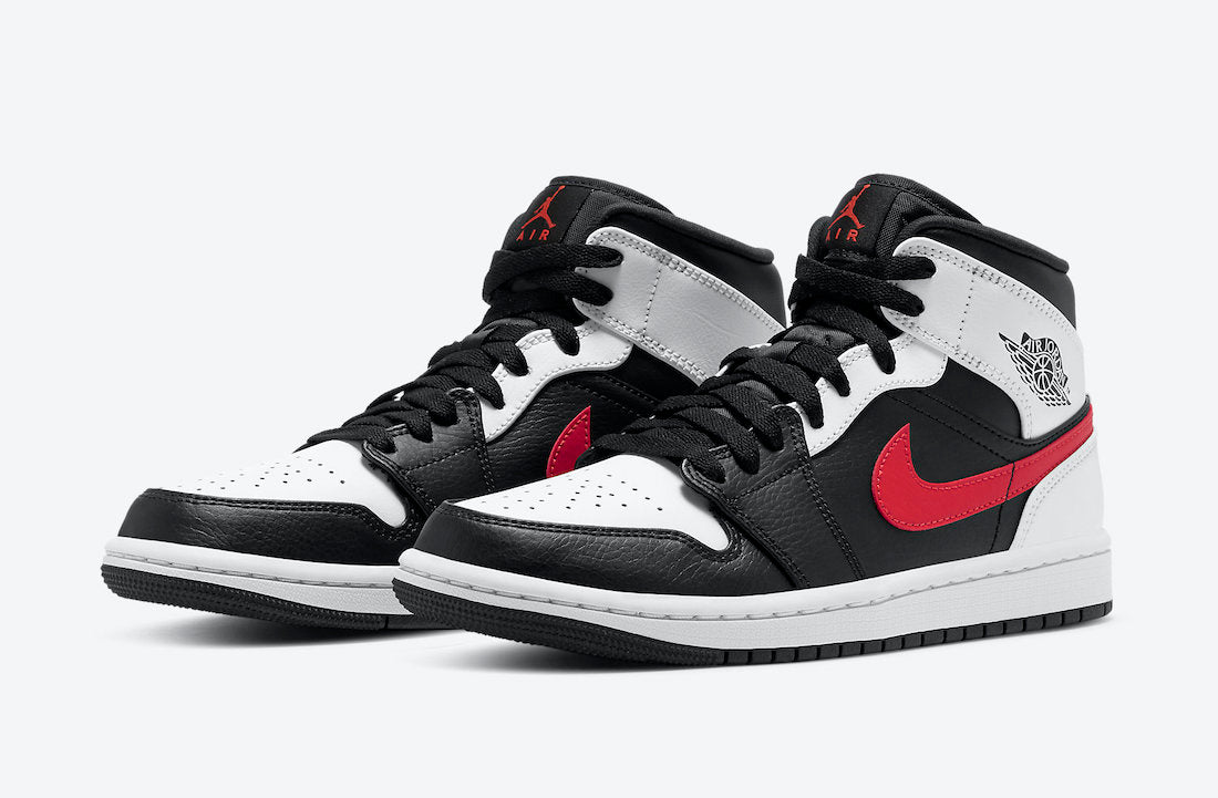 AIR JORDAN 1 MID BLACK CHILE RED WHITE